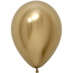 S Шар (12''/30 см) Reflex, Зеркальный блеск, Золото (970), хром, 12 шт. (212970-12)